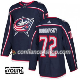 Adidas Maillot de Hockey Blue Jackets Sergei Bobrovsky 72 2017-2018 Bleu Marine Authentic - Enfant